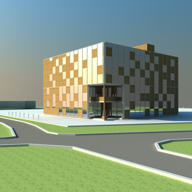 cube office 3D Model .c4d .max .obj .3ds .fbx .stl .blend 