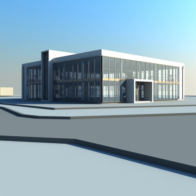 office building 3D Model .c4d .max .obj .3ds .fbx .stl .blend 