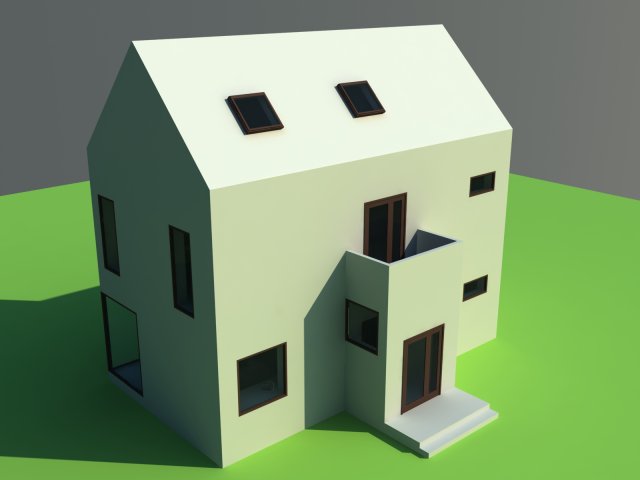 house white 3D मॉडल .c4d .max .obj .3ds .fbx .stl .blend 