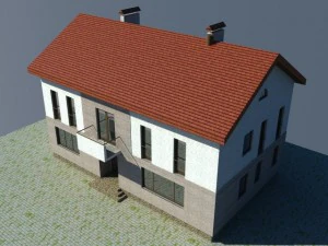 house 2 story 3D Model
