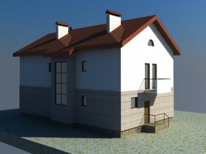 house 2 story Modelo 3D