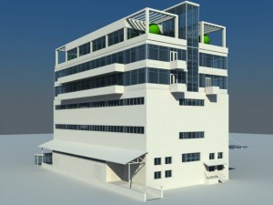 office building Modello 3D
