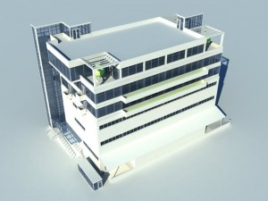office building Modello 3D