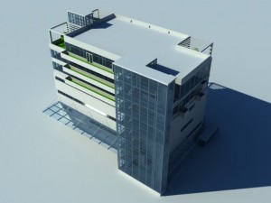 office building Modello 3D