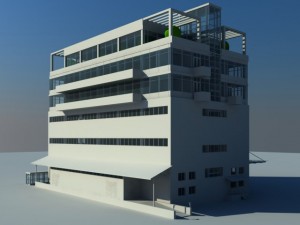 office building Modello 3D