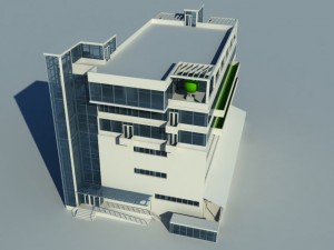 office building Modello 3D