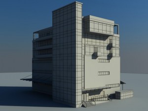 office building Modello 3D