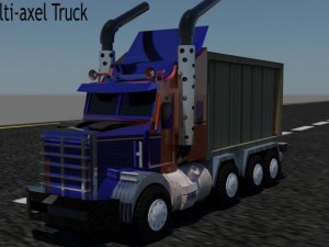 multi axel  truck Model 3D