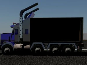 multi axel  truck 3D Model