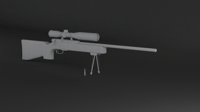 sniper rifle ssg 69 3D Model .c4d .max .obj .3ds .fbx .stl .blend 
