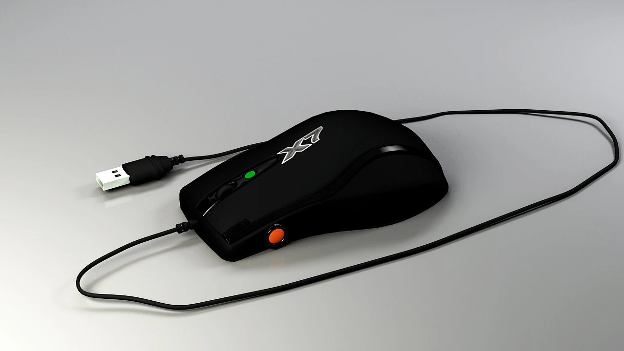 black computer mouse 3D Model .c4d .max .obj .3ds .fbx .stl .blend