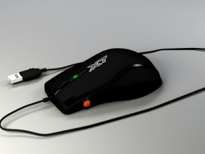 black computer mouse 3D Model