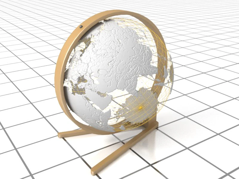 model of the globe 3D Model .c4d .max .obj .3ds .fbx .stl .blend 