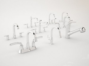 9 faucets collection Model 3D