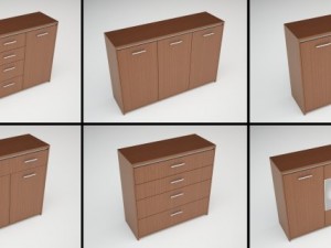 6 cabinet collection 3D Model