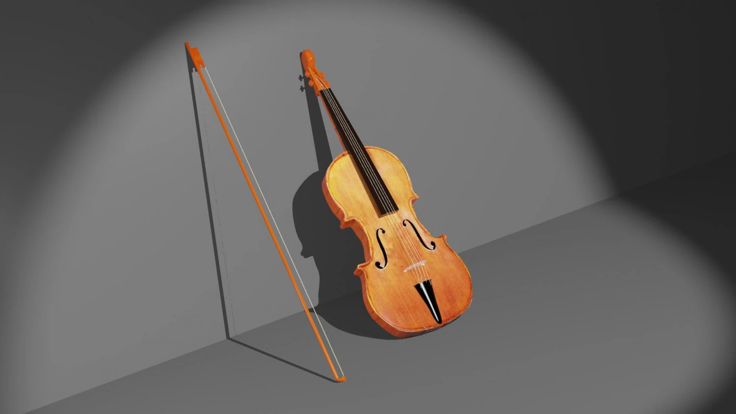 violin 3D Model .c4d .max .obj .3ds .fbx .stl .blend 
