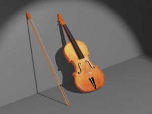violin 3D-Modell