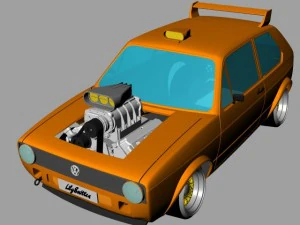 VW Golf MK 1 турбокомпрессор 3D Модель
