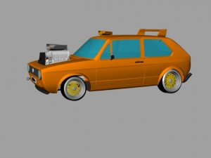 vw golf mk 1 turbocharger 3D Model