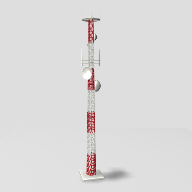 telecommunication tower a1 3D मॉडल .c4d .max .obj .3ds .fbx .stl .blend 