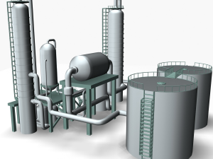 refinery 01 Model 3D