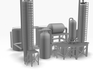 refinery 01 Model 3D