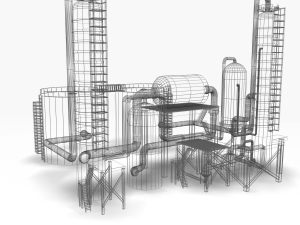 refinery 01 Model 3D