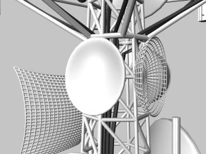 torre de telecomunica&ccedil;&otilde;es Modelo 3D