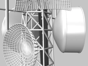 torre de telecomunica&ccedil;&otilde;es Modelo 3D