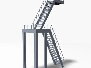 industrial stair 3D Model