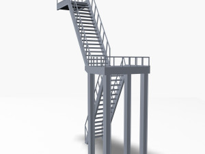 industrial stair Model 3D
