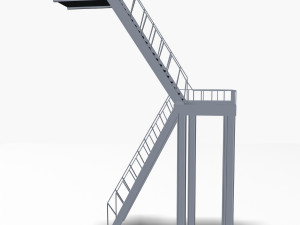 industrial stair Model 3D