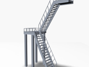 industrial stair Model 3D