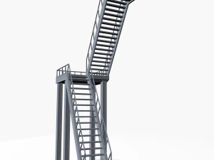 industrial stair 3D Model