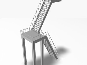 industrial stair Model 3D