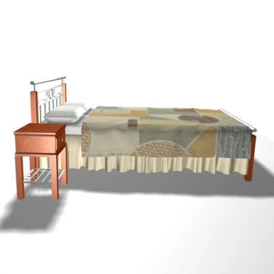 bed 3D Model .c4d .max .obj .3ds .fbx .stl .blend 