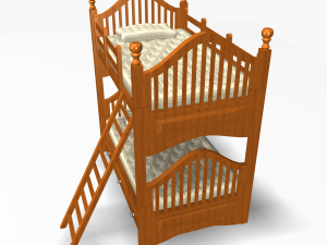 twin bed 3D Model