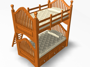 twin bed 3D Model