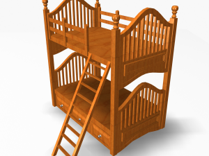 twin bed 3D Model