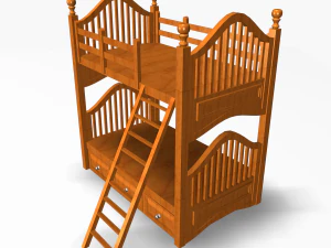 twin bed 3D Model