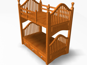 twin bed 3D Model