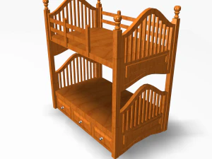 twin bed 3D Model