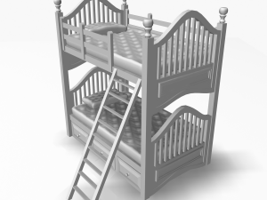 twin bed 3D Model