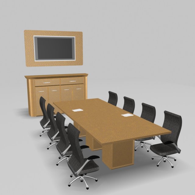 conference table 3D Model .c4d .max .obj .3ds .fbx .stl .blend 