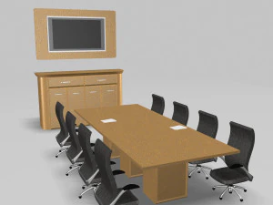 st&oacute;ł konferencyjny Model 3D