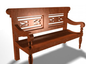 bench 02 3D Model