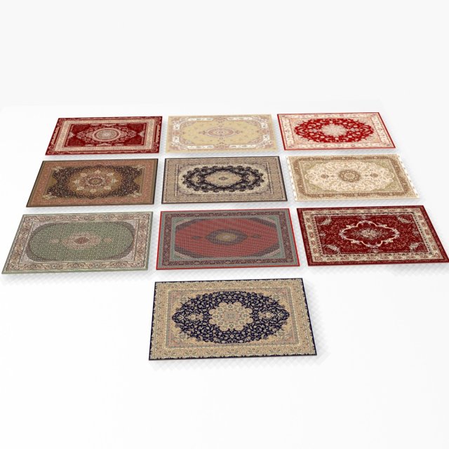 carpet collection 01 Model 3D .c4d .max .obj .3ds .fbx .stl .blend 