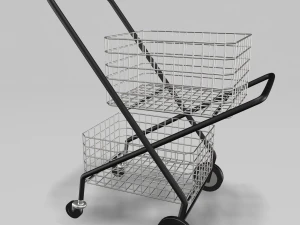 opvouwbare boodschappentrolley 3D Model