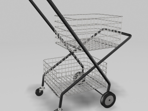 folding shopping trolley Model 3D