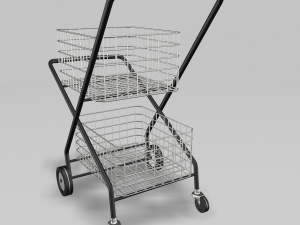 folding shopping trolley Model 3D